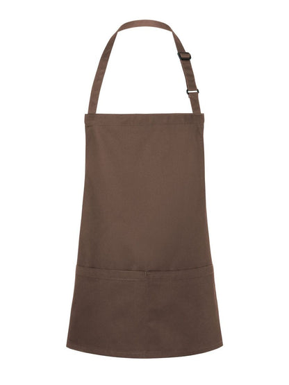 Short Bib Apron Basic With Buckle And Pocket Karlowsky Light-Brown