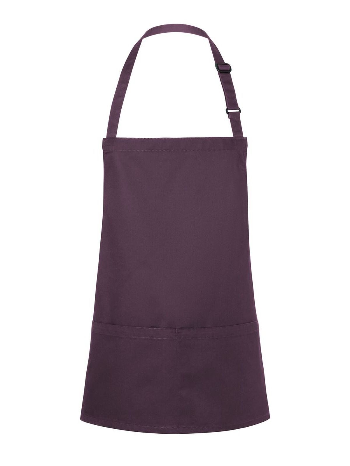 Short Bib Apron Basic With Buckle And Pocket Karlowsky Aubergine