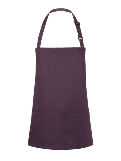 Short Bib Apron Basic With Buckle And Pocket Karlowsky Aubergine