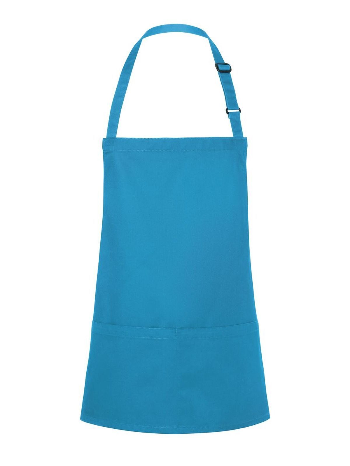Short Bib Apron Basic With Buckle And Pocket Karlowsky Turquoise