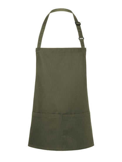 Short Bib Apron Basic With Buckle And Pocket Karlowsky Moss Green