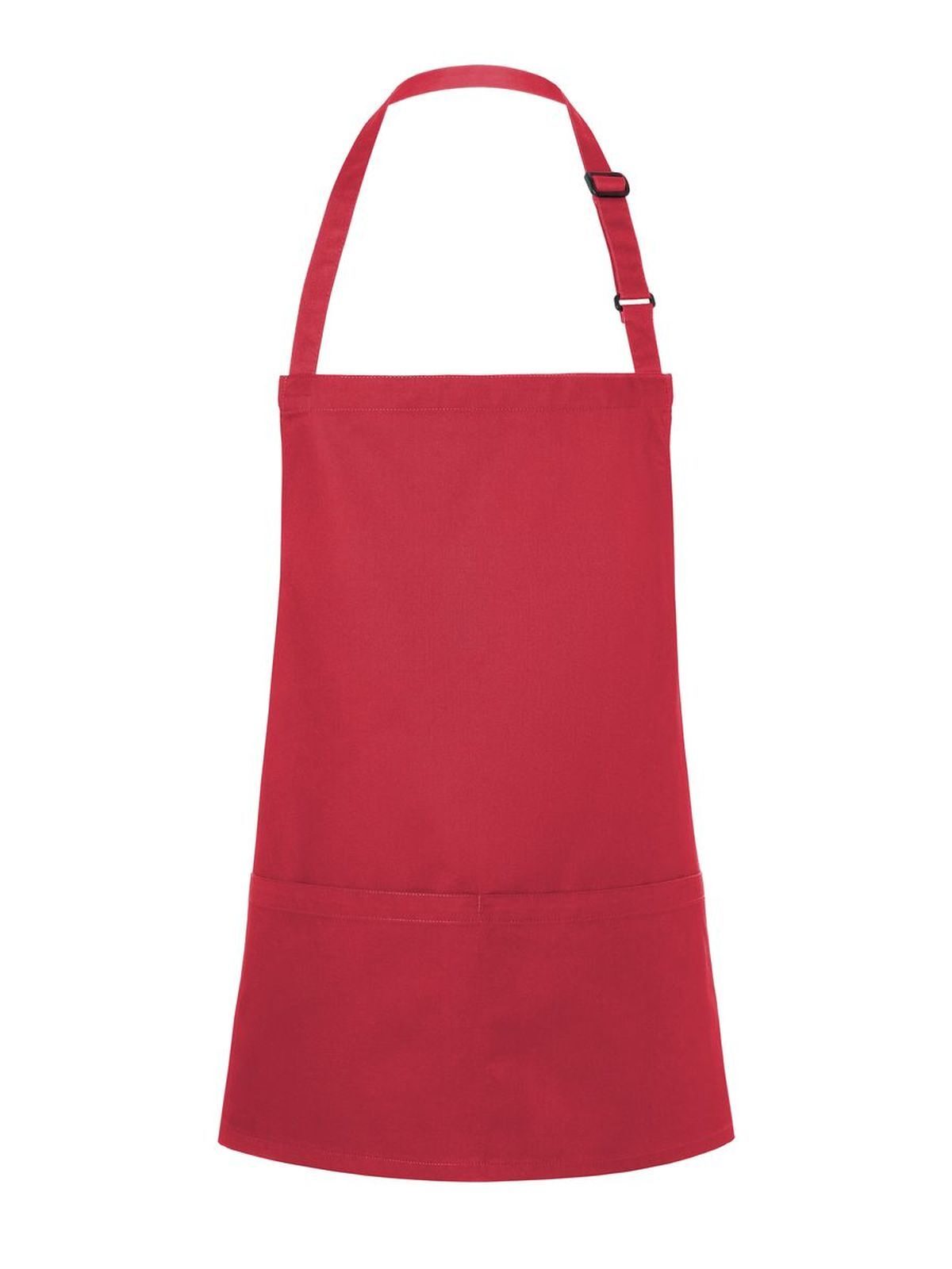Short Bib Apron Basic With Buckle And Pocket Karlowsky Raspberry