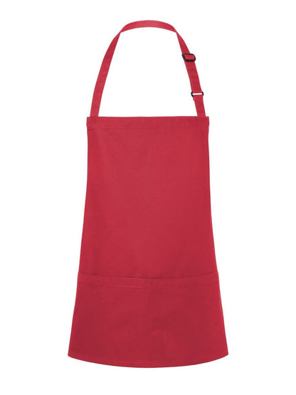 Short Bib Apron Basic With Buckle And Pocket Karlowsky Raspberry