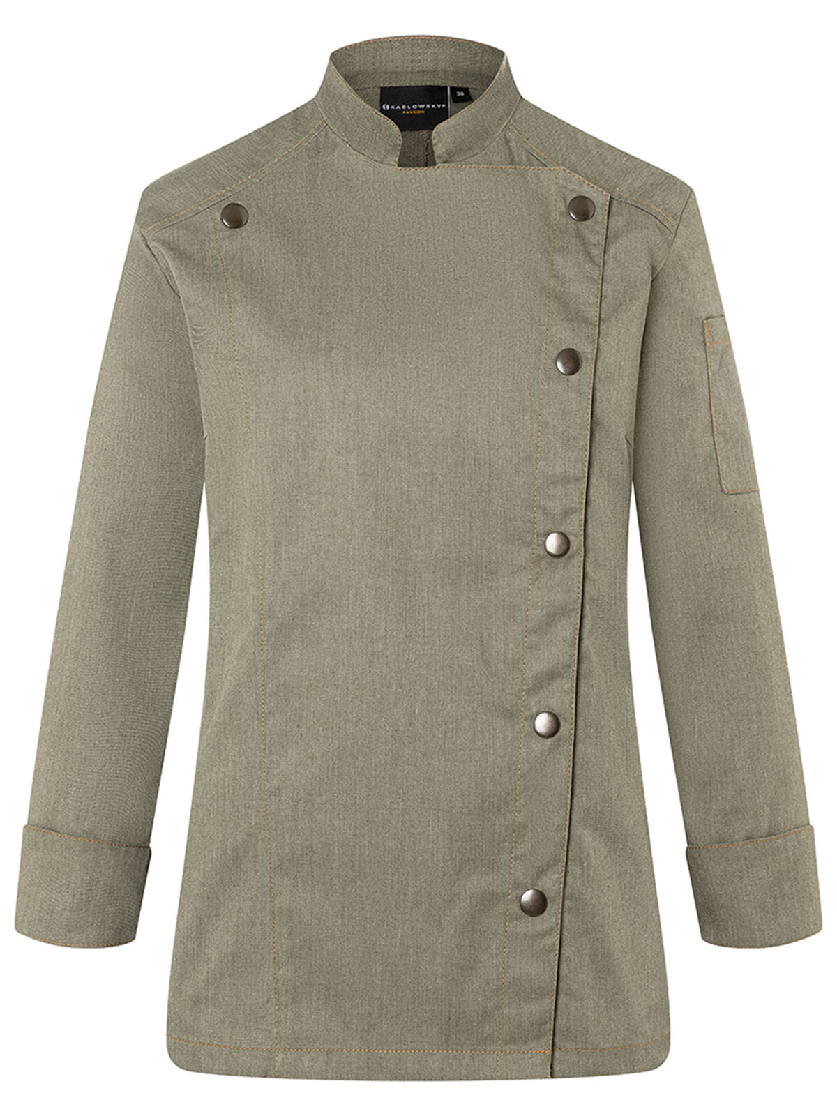 Ladies' Chef Jacket Jeans-Style Karlowsky Vintage Moss Green