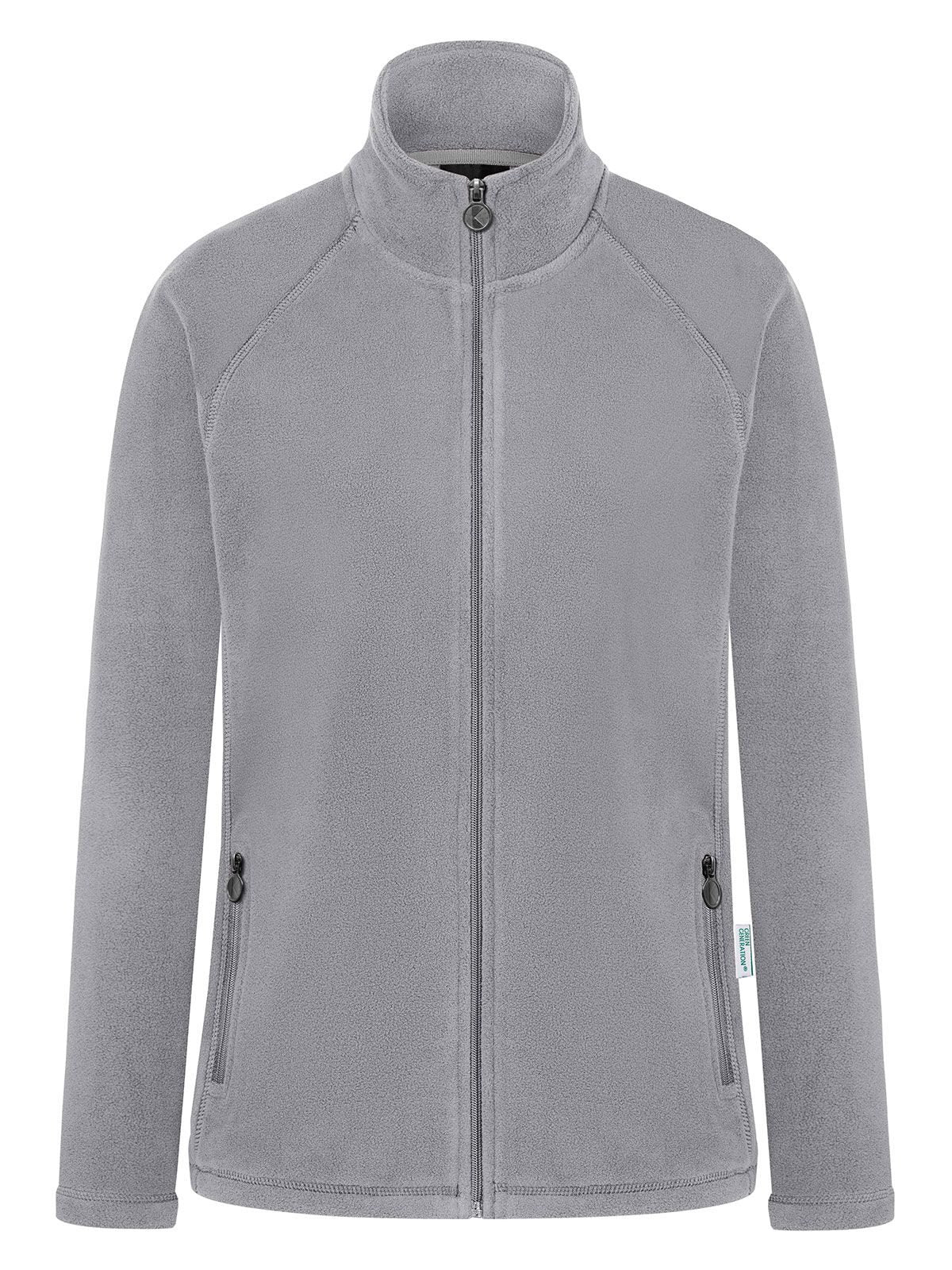 Ladies' Workwear Fleece Jacket Karlowsky Platinum Grey