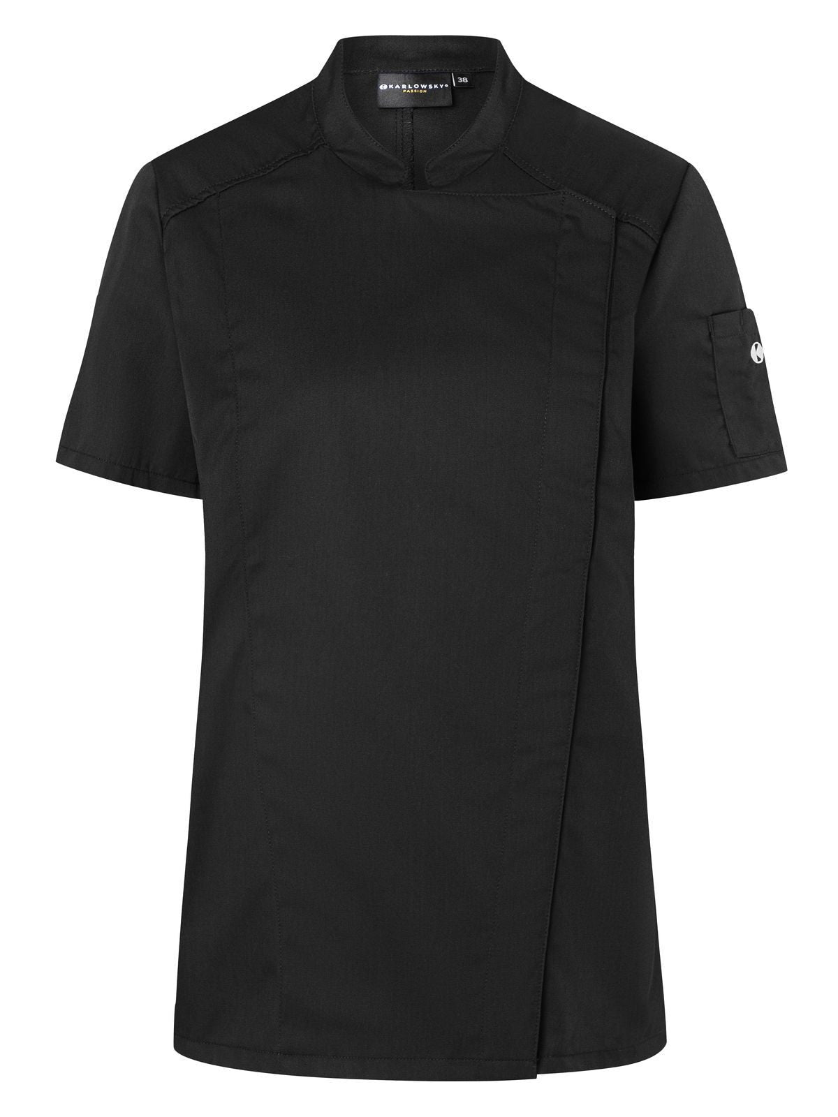 Short-Sleeve Ladies' Chef Jacket Modern-Look Karlowsky Black
