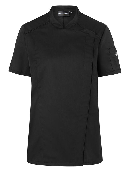 Short-Sleeve Ladies' Chef Jacket Modern-Look Karlowsky Black