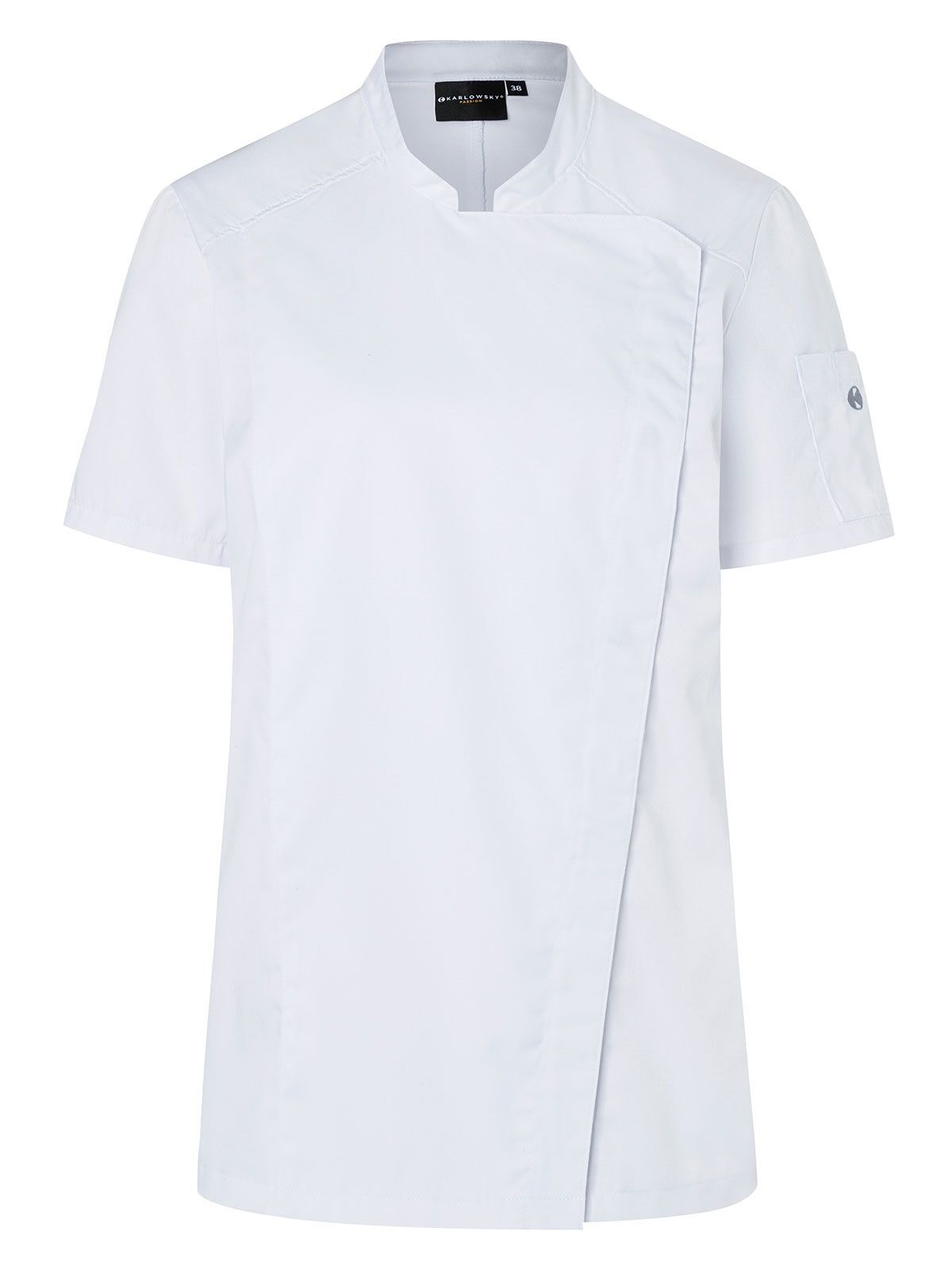 Short-Sleeve Ladies' Chef Jacket Modern-Look Karlowsky White