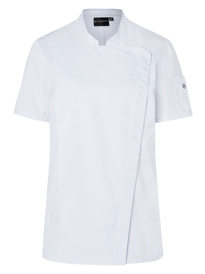 Short-Sleeve Ladies' Chef Jacket Modern-Look Karlowsky White