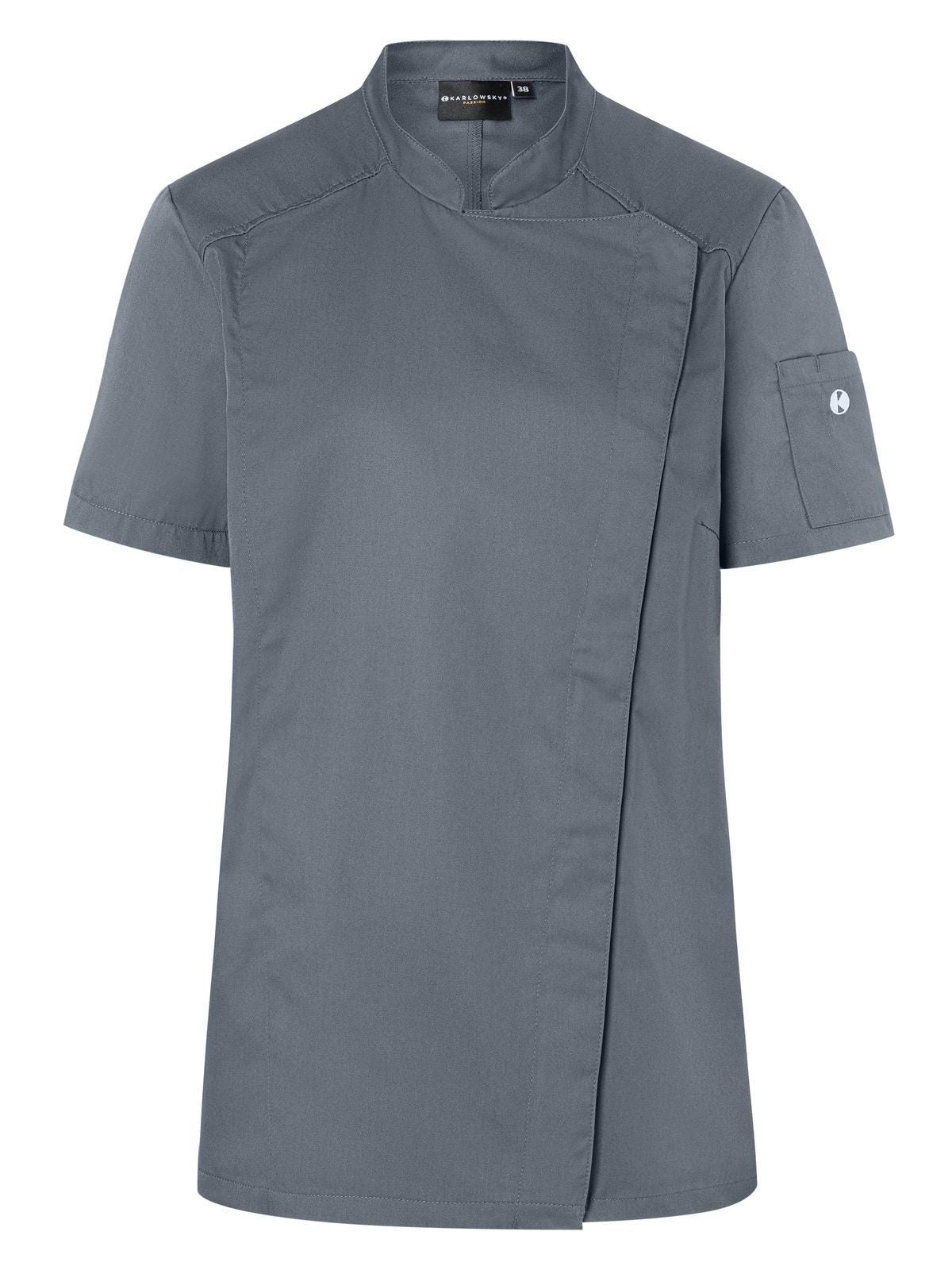 Short-Sleeve Ladies' Chef Jacket Modern-Look Karlowsky Anthracite