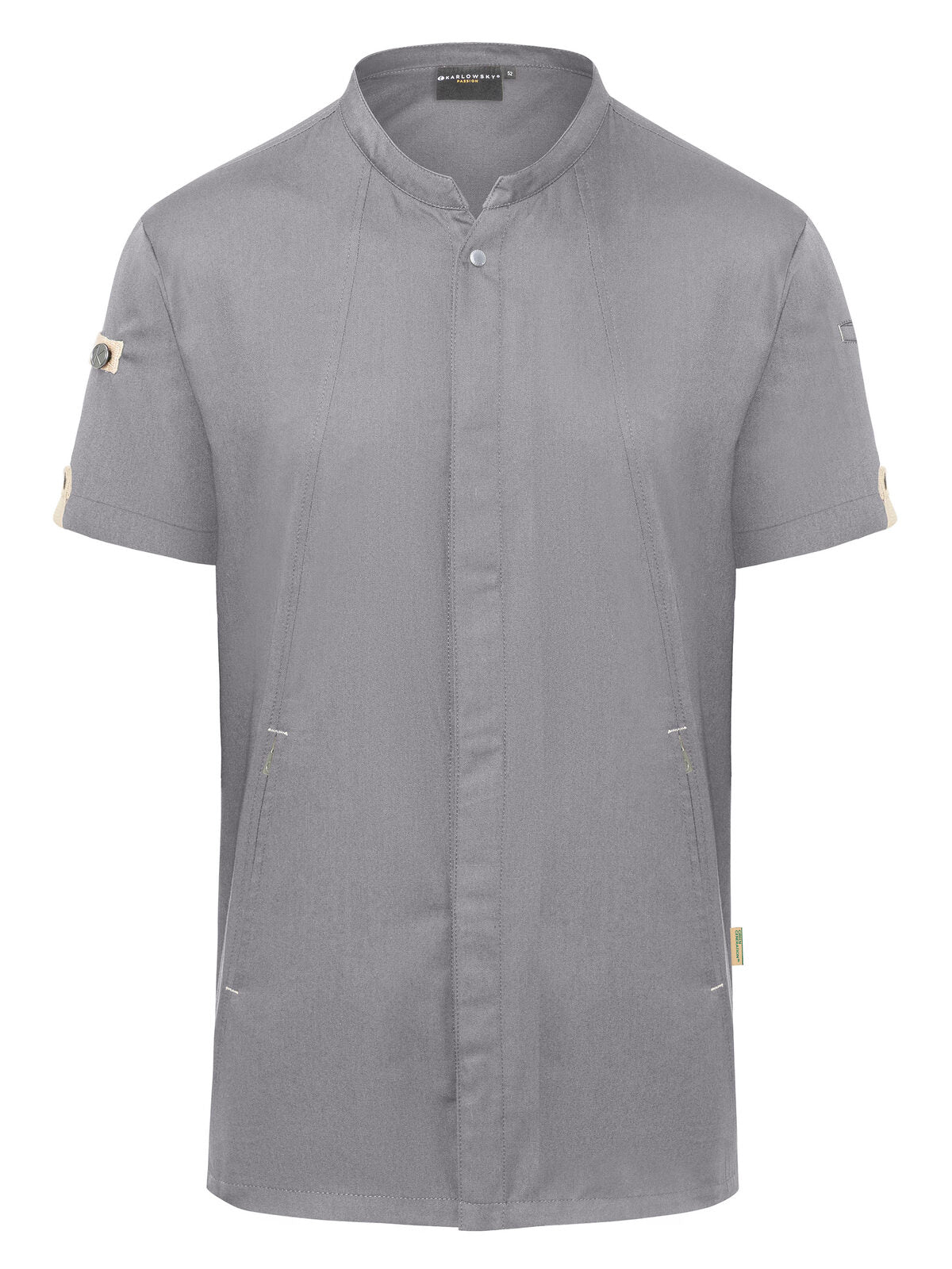 Chefs Jacket Short-Sleeve Green Generation Karlowsky Platinum Grey