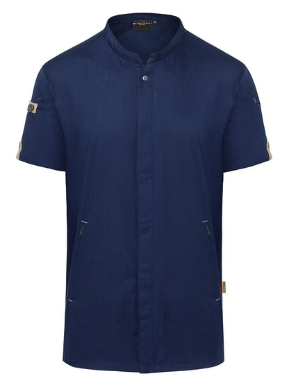 Chefs Jacket Short-Sleeve Green Generation Karlowsky Steel Blue