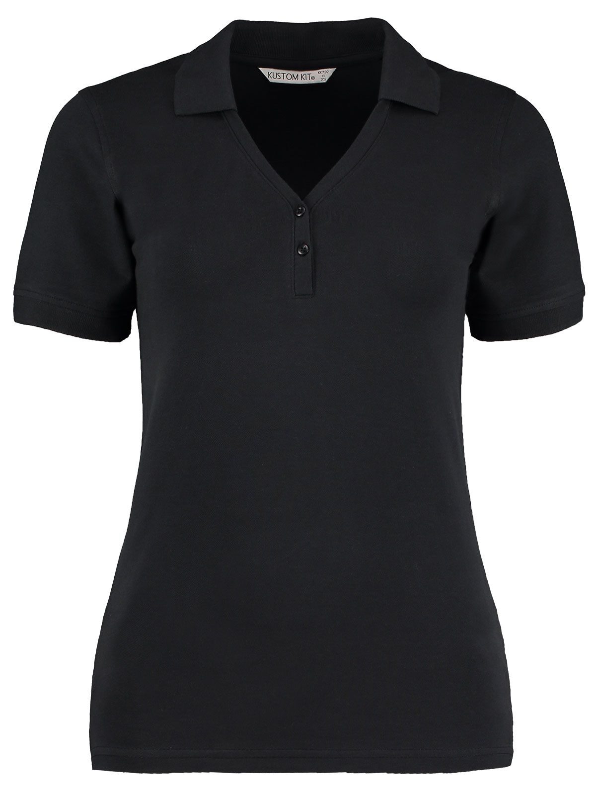 Sophia V-Neck Comfortec Polo Kustom Kit Black