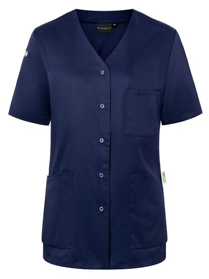 Ladies Work Smock With Press Studs - Essential Karlowsky Navy