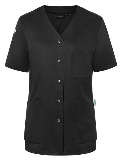 Ladies Work Smock With Press Studs - Essential Karlowsky Black