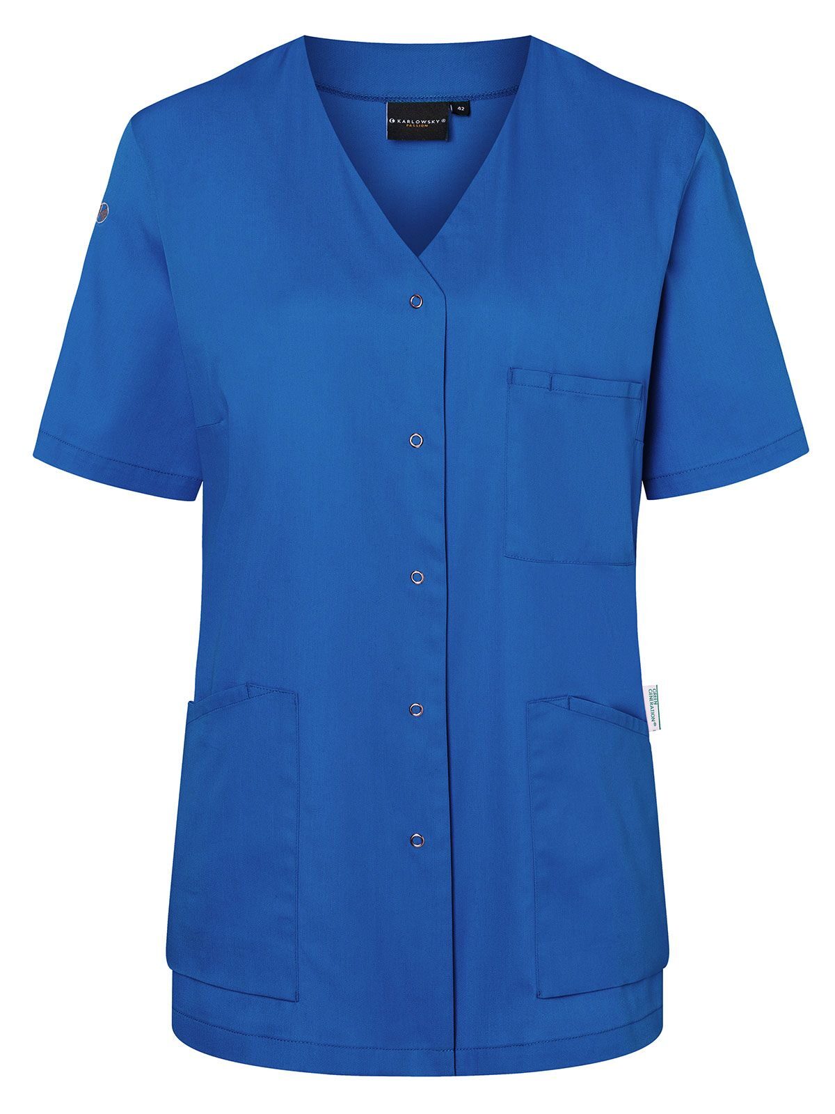 Ladies Work Smock With Press Studs - Essential Karlowsky Royal Blue