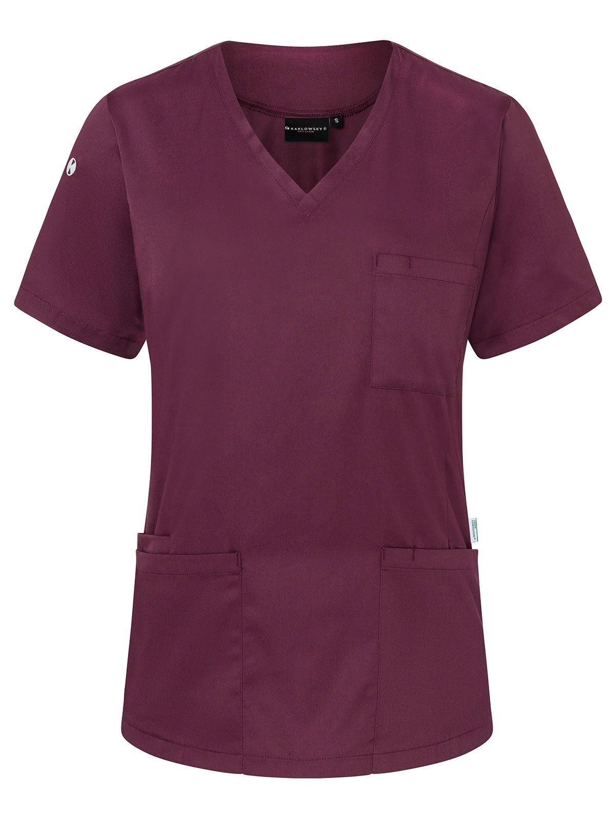 Ladies Slip-On Tunic - Essential Karlowsky Aubergine