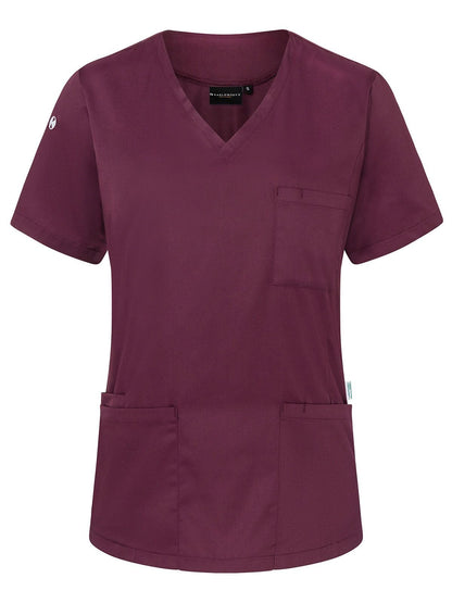 Ladies Slip-On Tunic - Essential Karlowsky Aubergine
