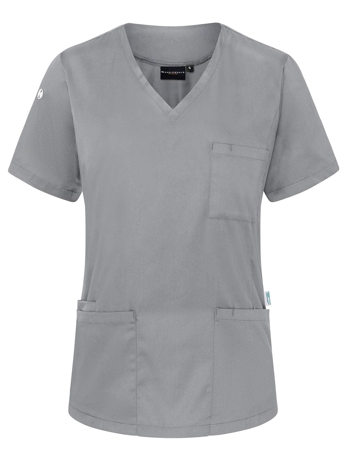 Ladies Slip-On Tunic - Essential Karlowsky Platinum Grey
