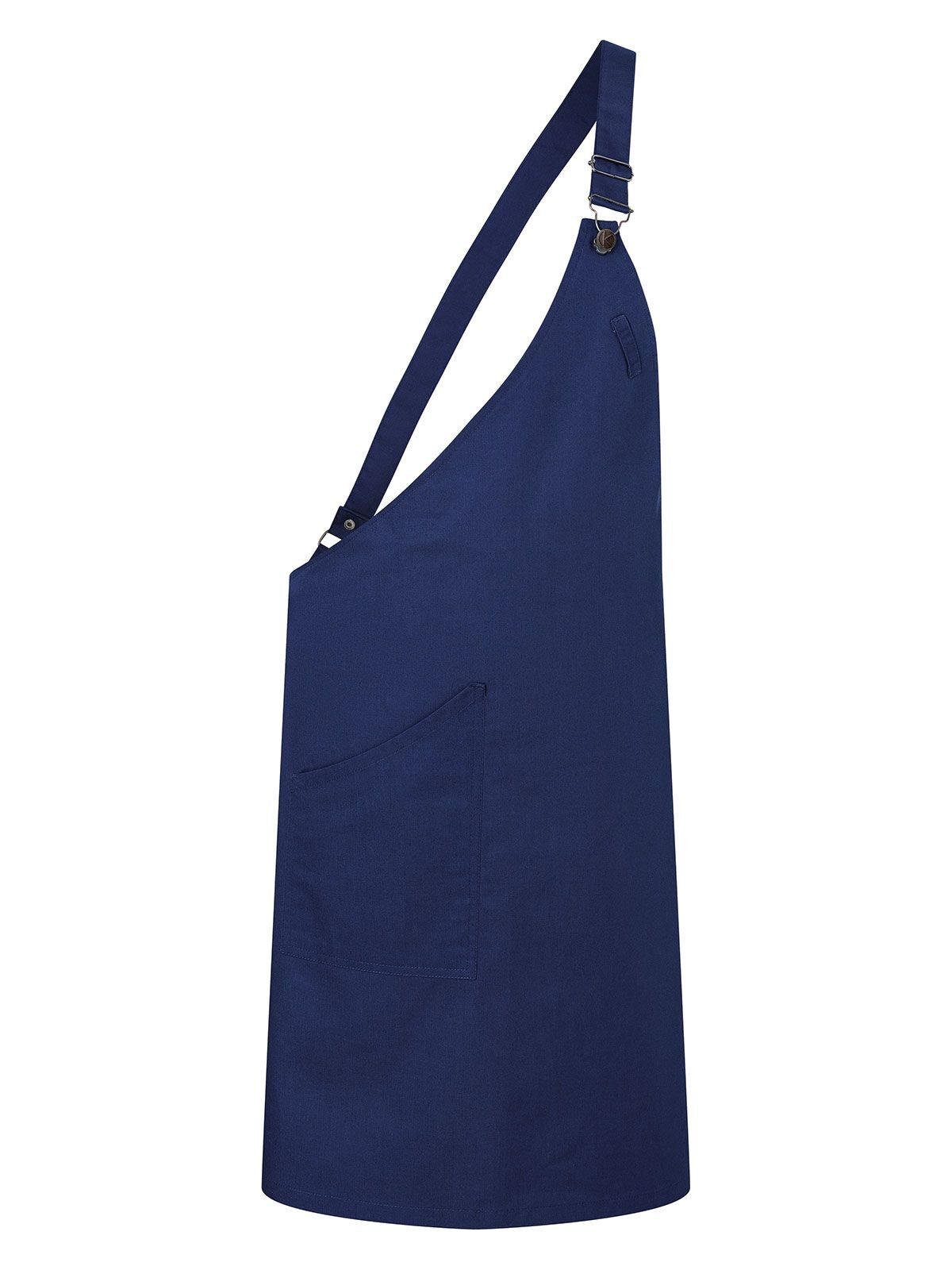 Asymmetrical Bib Apron with Pocket Karlowsky Navy