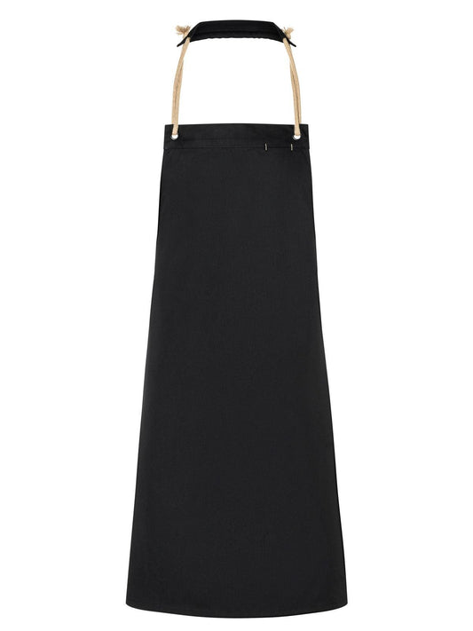 Bib Apron with cords 70x85 cm Karlowsky Black