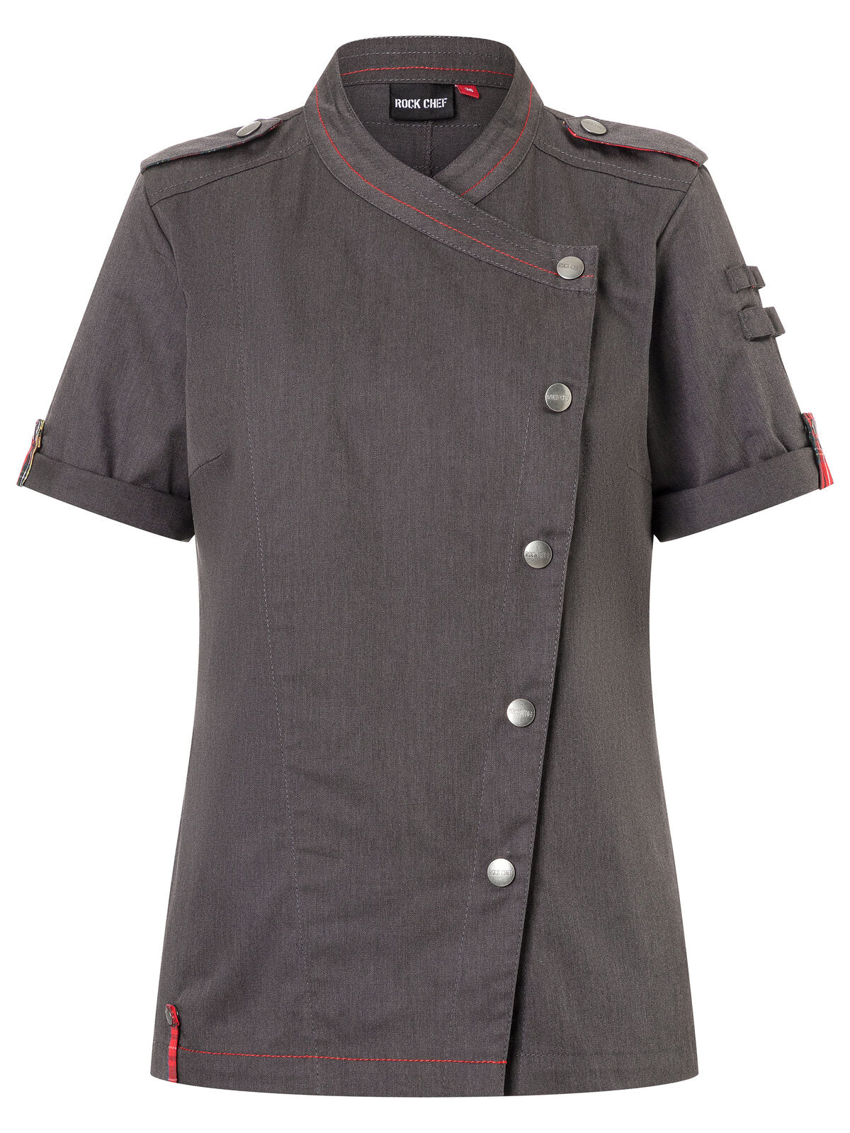 Giacca da cuoco da donna a maniche corte ROCK CHEF®-Stage2 Karlowsky Vintage Black