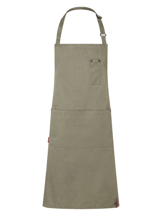 Grembiule con pettorina stile denim ROCK CHEF®-Stage2 Karlowsky Vintage Moss Green