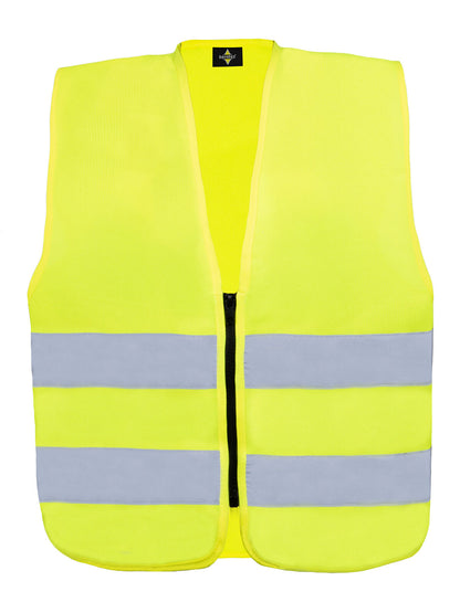 Korntex Safety Vest for Kids with Zipper "Aalborg" Korntex Yellow