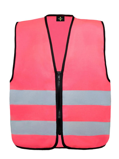 Korntex Safety Vest for Kids with Zipper "Aalborg" Korntex Neon Pink
