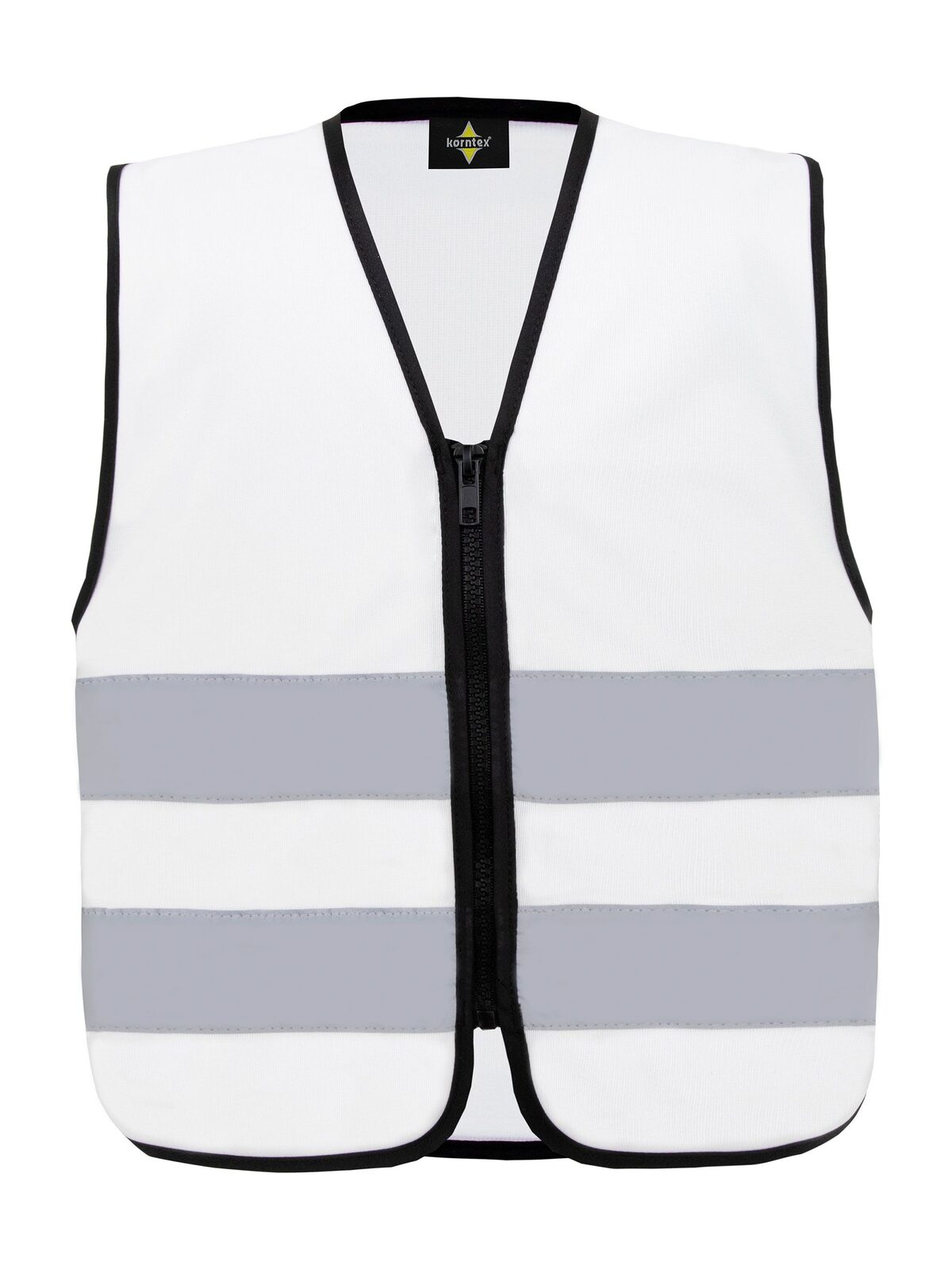 Korntex Safety Vest for Kids with Zipper "Aalborg" Korntex White