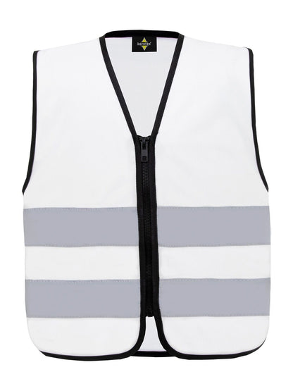 Korntex Safety Vest for Kids with Zipper "Aalborg" Korntex White