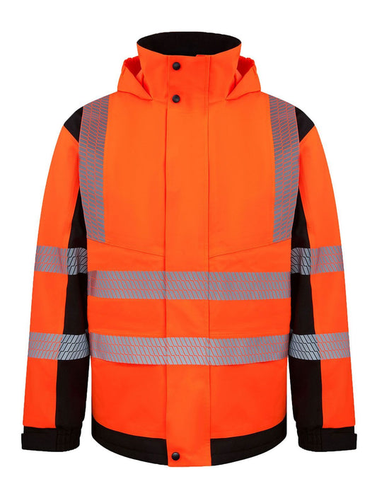 Hi-Vis Softshell Rain Jacket Printable Copenhagen Korntex Orange/Black