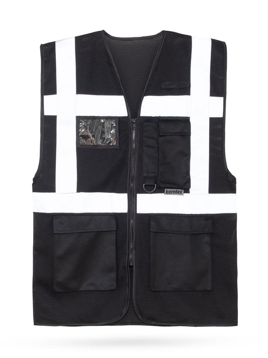 Mesh Multifunctional Safety Vest „Larisa“ Korntex Black