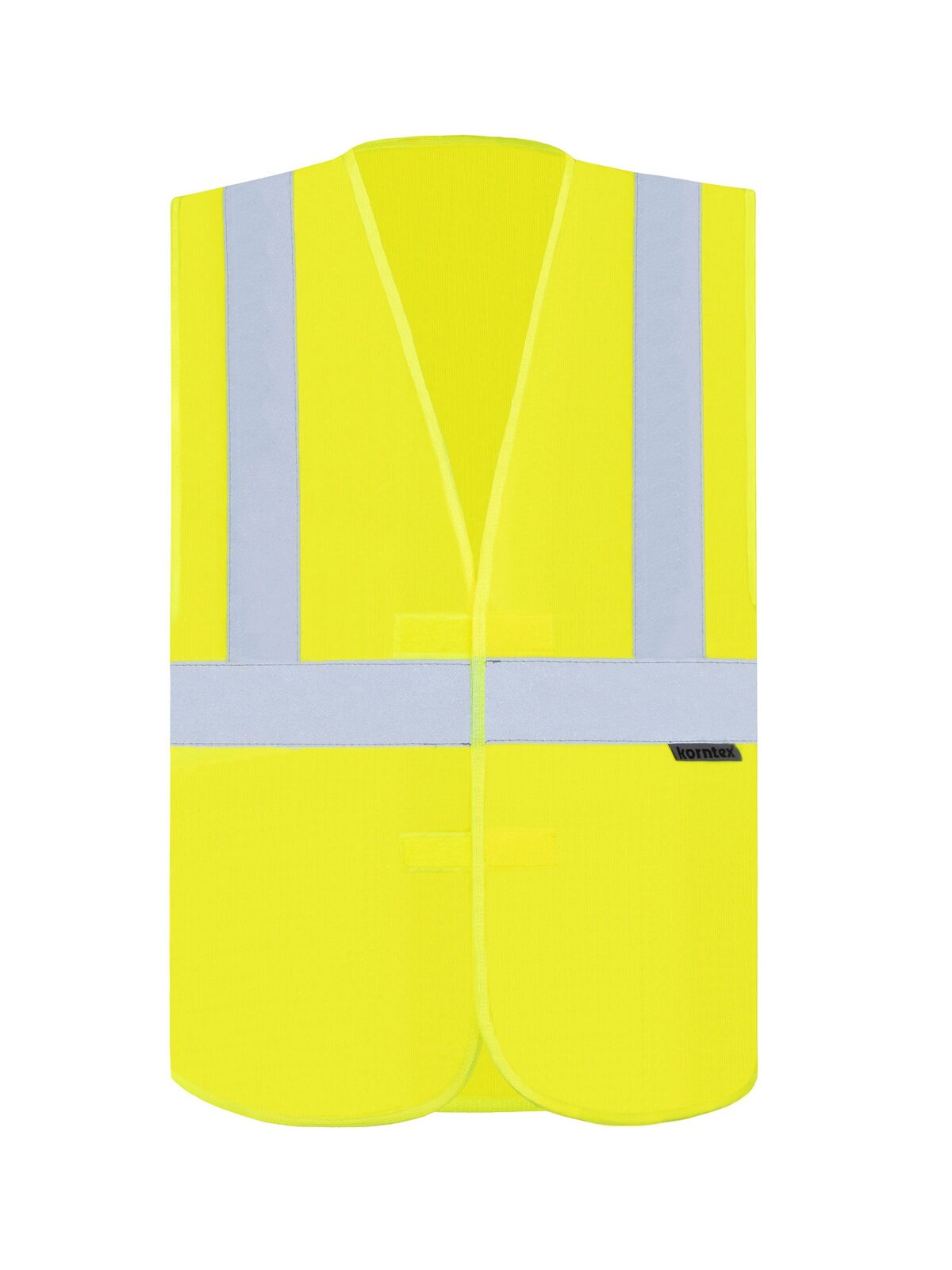 Safety Vest with 3 reflective Tapes Korntex Yellow
