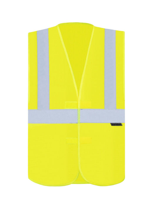 Safety Vest with 3 reflective Tapes Korntex Yellow