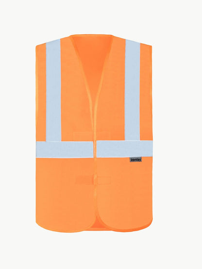 Safety Vest with 3 reflective Tapes Korntex Orange