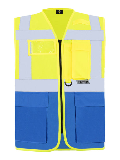 Multi Functional Vest 'Berlin' Korntex Yellow/Blue