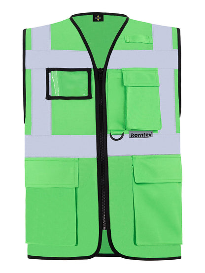 Multi Functional Vest 'Berlin' Korntex Neon Green