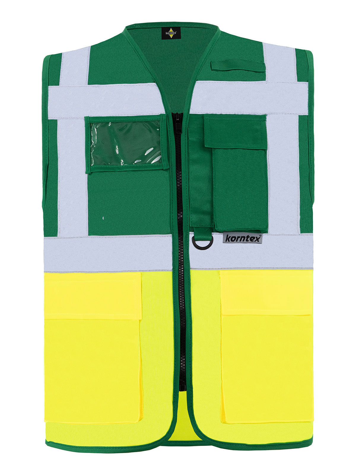 Multi Functional Vest 'Berlin' Korntex Paramedic Green/Yellow