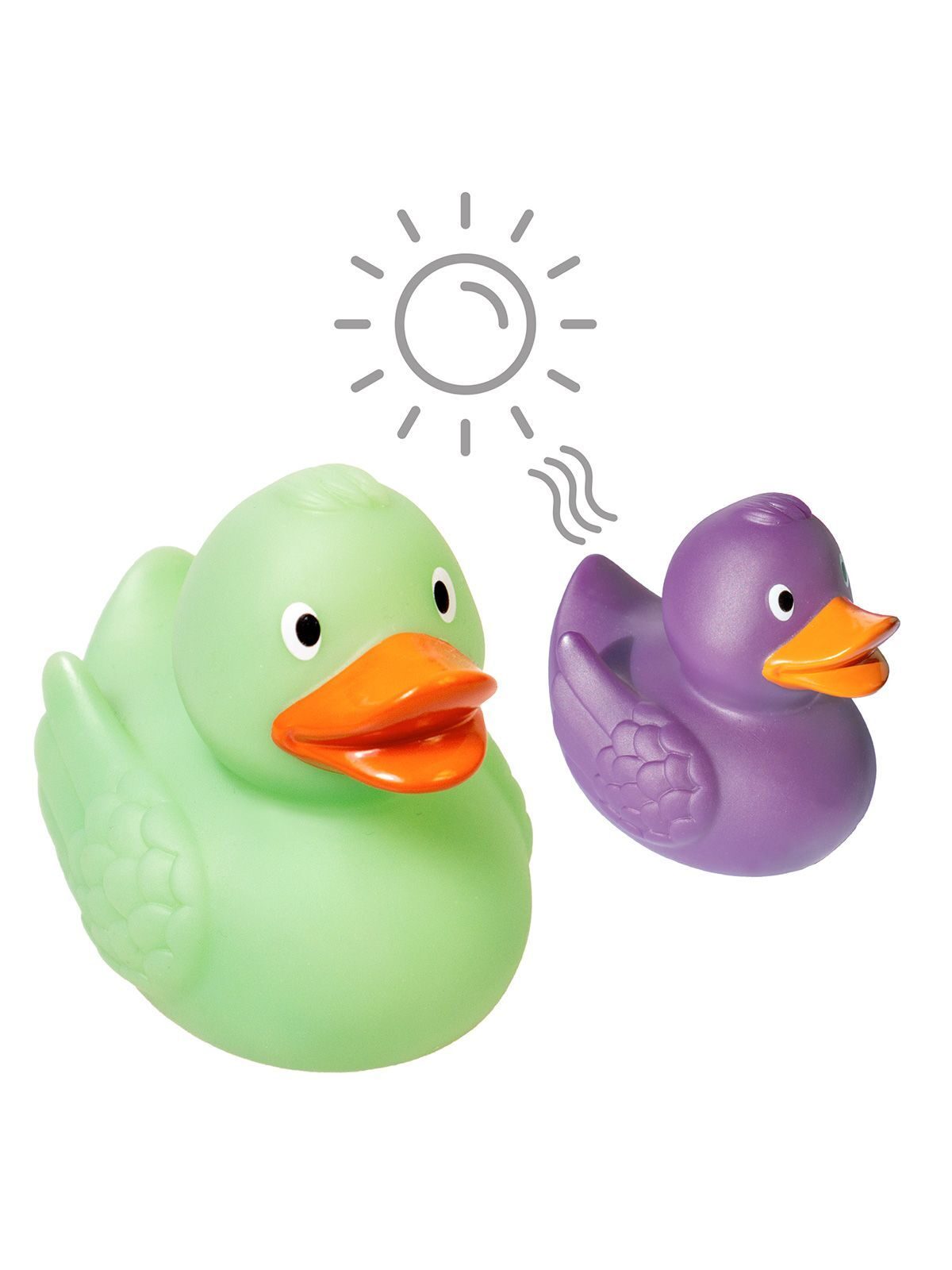 Squeaky duck, colour changing UV MBW Green/Violet