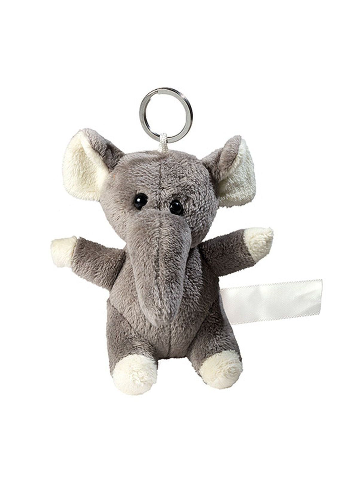 Plush elephant with keychain MBW Grey