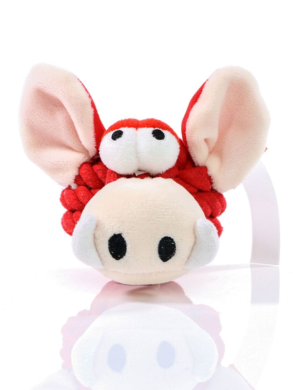 Dog toy knotted animal boar MBW Red