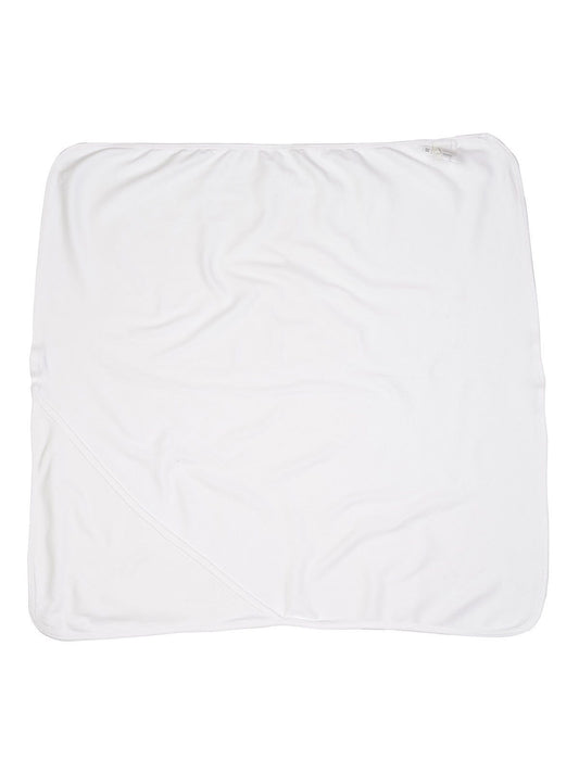 Baby Organic Hooded Blanket Babybugz White