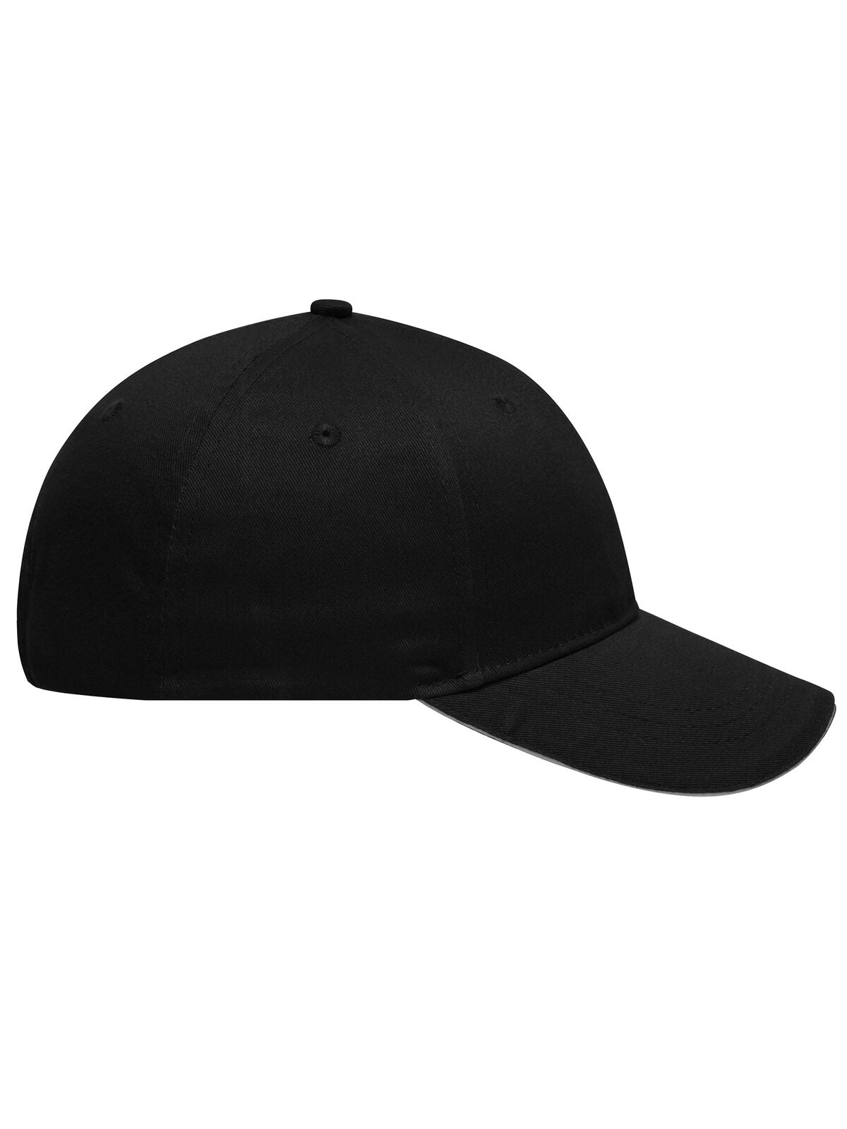 6 panel sandwich cap with brushed surface Daiber Black/Light-Grey