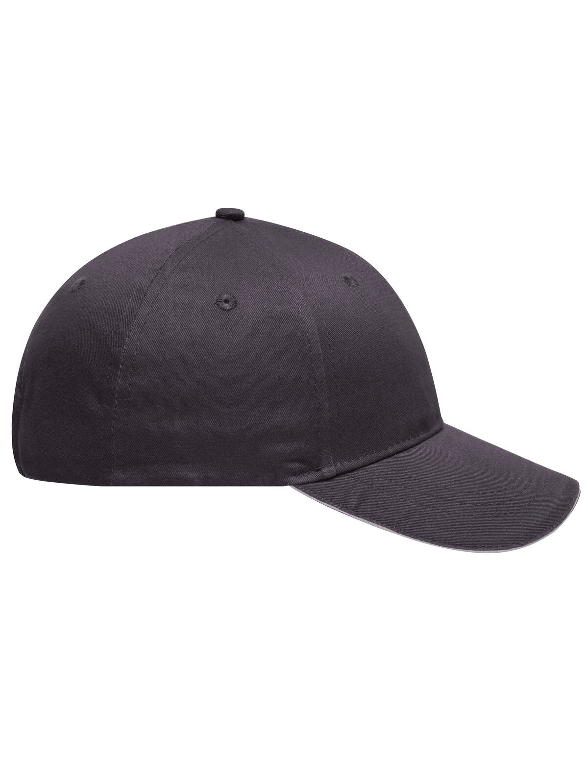6 panel sandwich cap with brushed surface Daiber Carbon/Light-Grey