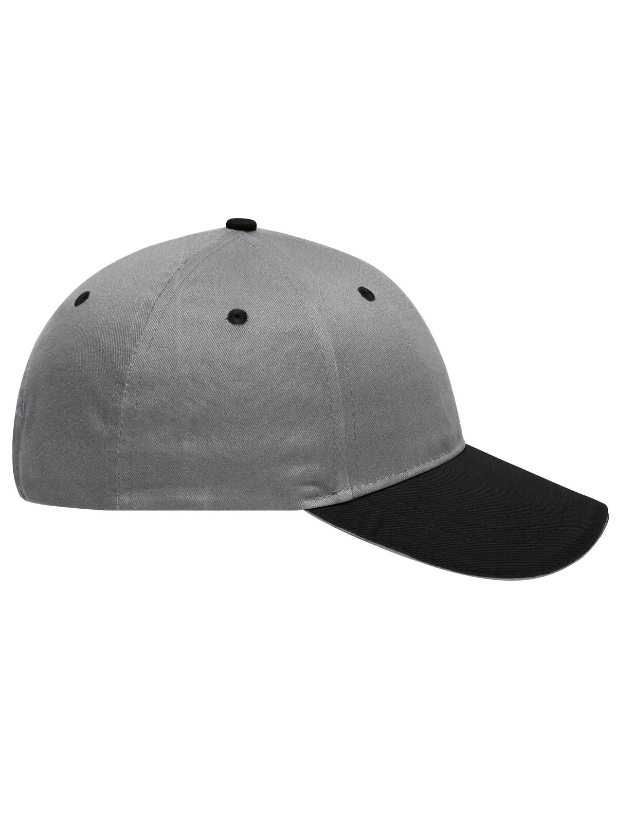 6 panel sandwich cap with brushed surface Daiber Light-Grey/Black/Light-Grey