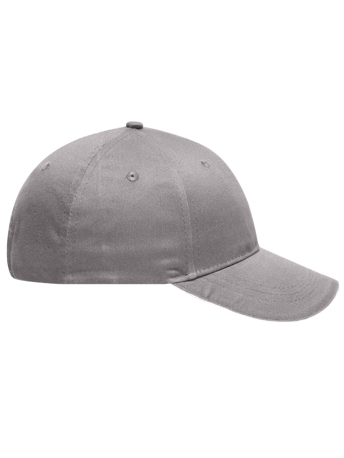 6 panel sandwich cap with brushed surface Daiber Light-Grey/White