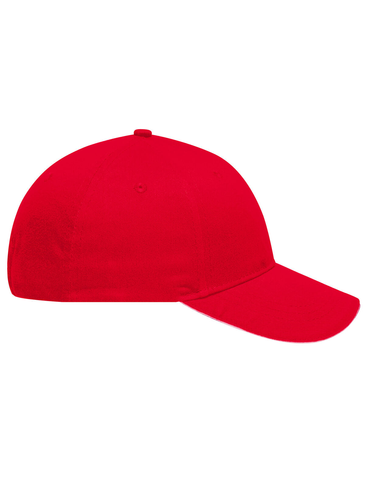 6 panel sandwich cap with brushed surface Daiber Red/White
