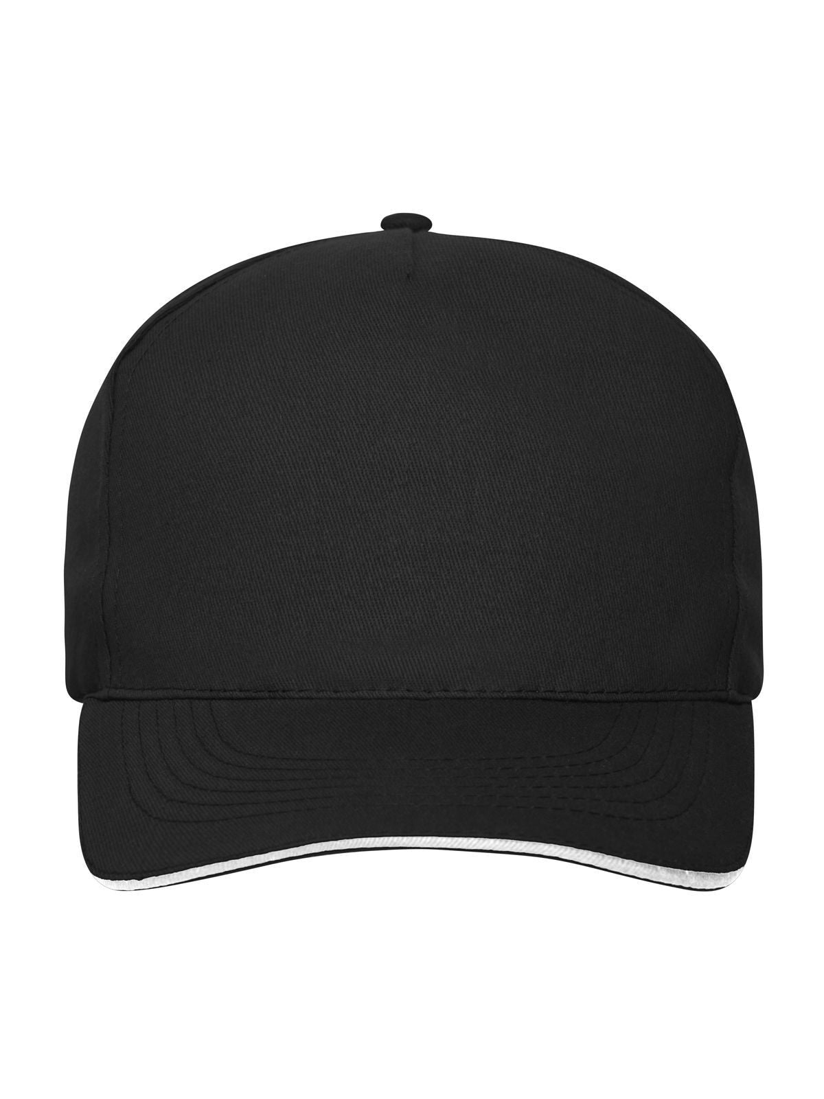 5 Panel Sandwich Cap Bio Cotton Daiber Black/White