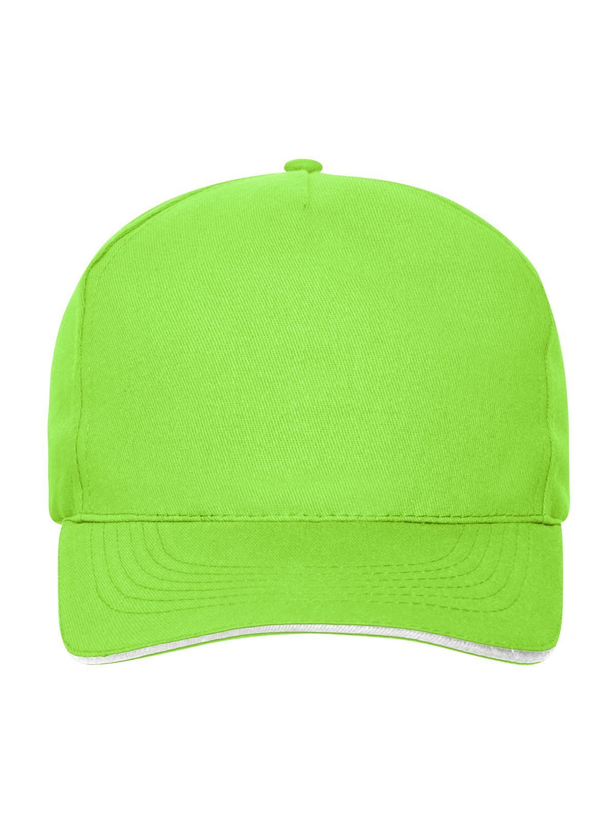 5 Panel Sandwich Cap Bio Cotton Daiber Lime-Green/White